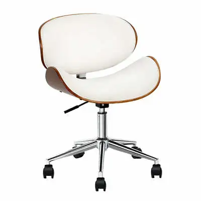 $123.79 • Buy Artiss Office Chair Gaming Wooden Computer Desk Chairs Leather Seat White