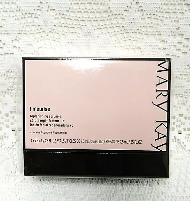 MARY KAY Timewise REPLENISHING SERUM + C SEALED 4 Vials .25 Fl Oz Each WRINKLES • $29.99