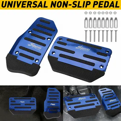 Universal Non-Slip Automatic Gas Brake Blue Foot Pedal Pad Cover Car Accessories • $11.99