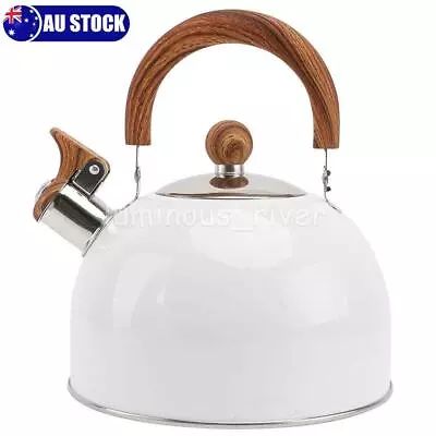$30.15 • Buy 2.5L Whistling Kettle Tea Stove Gas Camping Top Stainless Steel Tea Water Pot AU