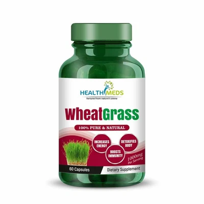 $14.23 • Buy Healthmeds Wheat Grass Capsules For Detoxification, Boosting Immunity Energy.