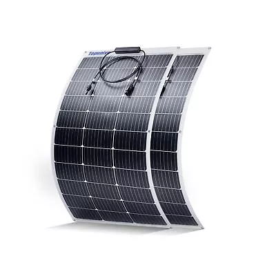 Topunive 2PCS 100W 12V Flexible Solar Panel 9BB Monocrystalline Cell 12 Volt ... • $206.18