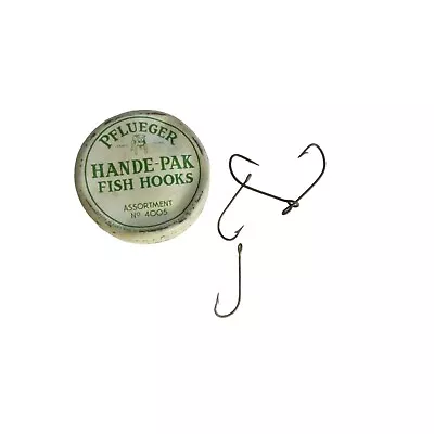 Pflueger Hande-Pak Fish Hooks Assortment No 4005 Tin Vintage • $15.98