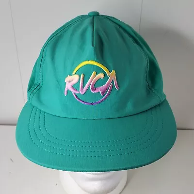 Official RVCA Embroidered Spell Out Logo Snapback Hat Baseball Cap Skating Nylon • $12.99