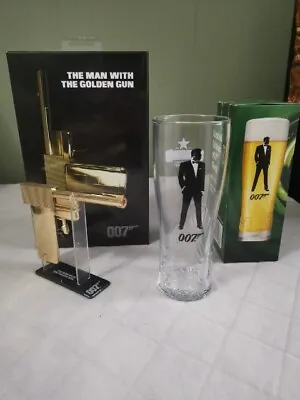 NEW/RARE James Bond 007 Golden Gun Replica/No Time To Die Heineken Glass • £499.99