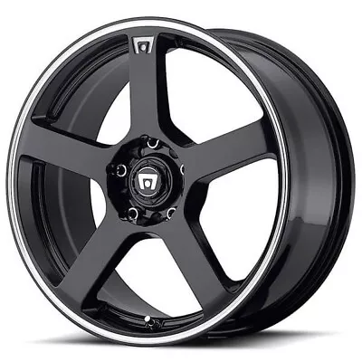 15  Motegi Racing Wheels MR116 FS5 Gloss Black With Machined Flange Rims • $552