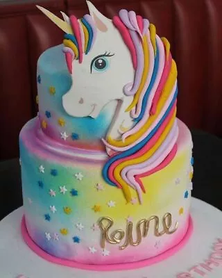 $24.96 • Buy Magical Unicorn XLarge Edible Cake Topper Icing  Image Head No Mane Decal  #171