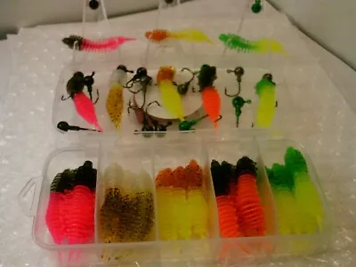 45 Crappie Jigs - 30 Soft  2 Inch Baits & 15  Jig Heads - CATCH-EM IF-U-CAN • $8.99