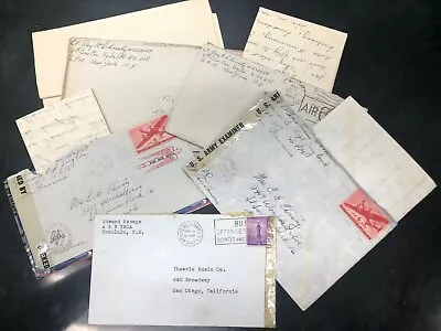 WWII LETTERS & Envelopes LOT Of 9 MILITARY Hawaii Air Force Humps In Burma  • $130