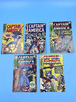 Captain America 105 107 120 123 125 Lot Of 5 Marvel Issues • £40.54