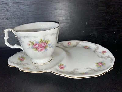 £15 • Buy Royal Albert Bone China ' TRANQUILITY '  Tennis Set - Teacup / Snack Plate