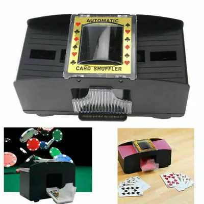 2 Deck Automatic Card Shuffler Poker Cards Shuffling Machine Casino Playing • $13.75