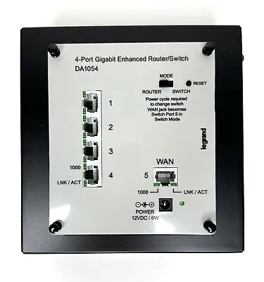 On-Q/Legrand DA1054 4-Port Gigabit Router/Switch • $19.99