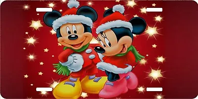 Mickey Minnie Christmas - Walt Disney License Plate Auto Truck Car Tag Gift • $17