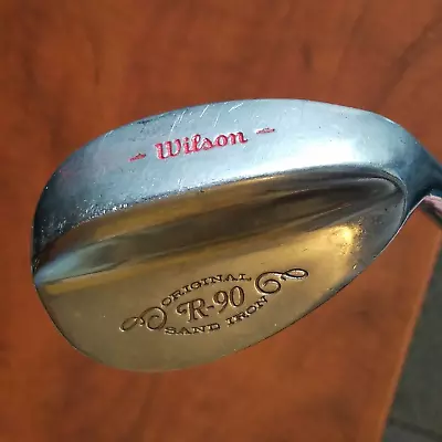 VINTAGE WILSON ORIGINAL R-90 SAND IRON COATED STEEL SHAFT 35.5  GP Victory Grip • $32