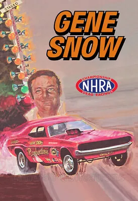 $19.95 • Buy 1971 Gene Snow NHRA Drag Racing Vintage Advertising Poster