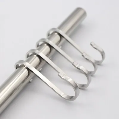 £9.42 • Buy 10 Stainless Steel S Hanging Hooks Tools Shed Kitchen Hanging Rail Butchers Tool