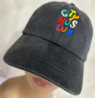 Adams St. Louis City Museum Retro Faded Gray Strapback Baseball Cap Hat • $15.65