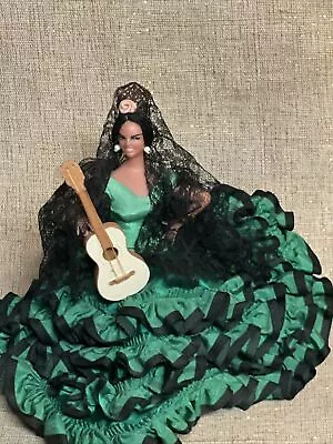 Vintage Marin Chiclana Dancer Doll Green Gown 7” • $12.95