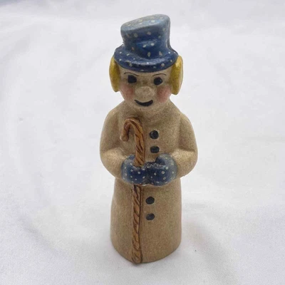 $100 • Buy Vintage Vaillancourt Folk Art Hand Painted Snowman