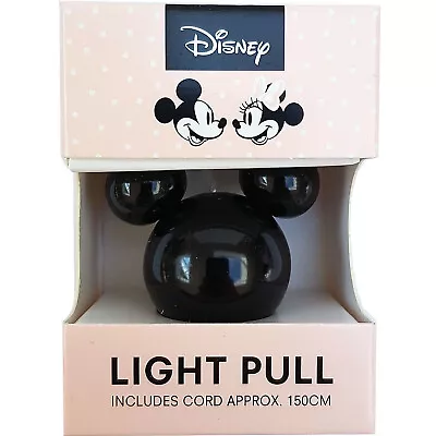 Disney Mickey Mouse Light Pull Cord Black Ears Head Shaped Bathroom George Asda • $18.64