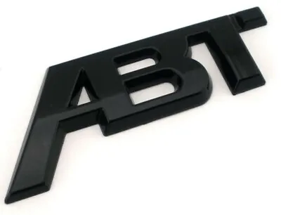 ABT Badge GLOSS Black Rear Tailgate Boot SPORTS LINE VW AUDI SKODA SEAT • £9.99