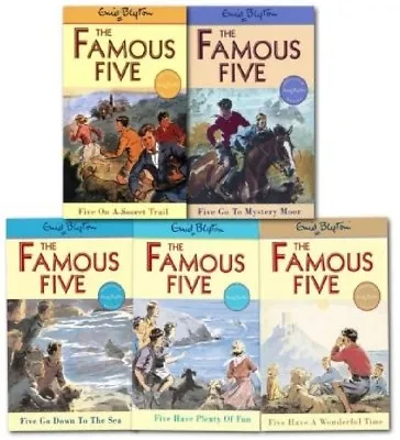 NEW SET Of 5 X FAMOUS FIVE Books 11-15 Enid Blyton 11 12 13 14 15  (ADVENTURES) • £16.95