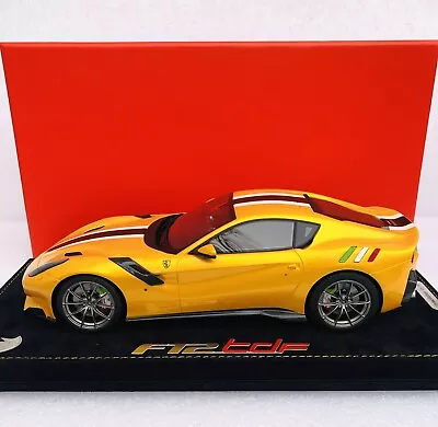 1:18 BBR Ferrari F12 TDF Giallo Tristrato Yellow/black Stripe Limited # 1/10 • $795