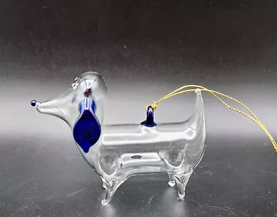 Glass Dachshund Ornament Weiner Dog Tree Ornament Hollow • $12.99