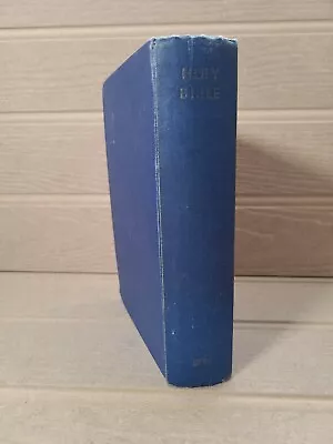 £25 • Buy Pre 1952 Vintage Bible Eyre & Spottiswoode Ltd Bible London Blue Hardback