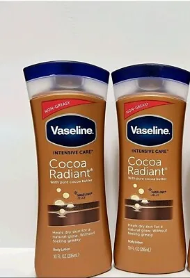 Vaseline Intensive Care Cocoa Radiant Lotion Cocoa Butter 2 Pack - 10 Fl Oz Each • $15.99