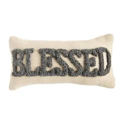 Mud Pie Home Blessed Fall Mini Hooked Tufted Throw Pillow 6  X 12  • $22.99