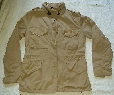 Hooch Jacket Size 8 Womens Zipped Biker Style Cotton Packable Hood Pit-Pit 18¾   • £7.70