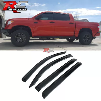 For 07-21 Toyota Tundra Crewmax Cab Tape On Window Visors Acrylic 4Pc Set • $30.98