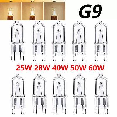 10X G9 G4 Halogen Clear Capsule Bulbs 10W 20W 25W 40W 50W 60W Watt Replace Lamp • £4.42