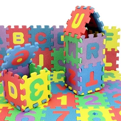 £9.99 • Buy 36pcs Eva Foam Baby Kids Play Mat Alphabet Number Abc 123 Floor Puzzle Jigsaw