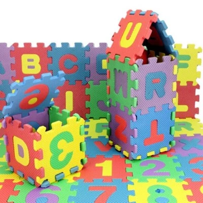 £9.99 • Buy 36pcs Eva Foam Baby Kids Play Mat Alphabet Number Abc 123 Floor Puzzle Jigsaw