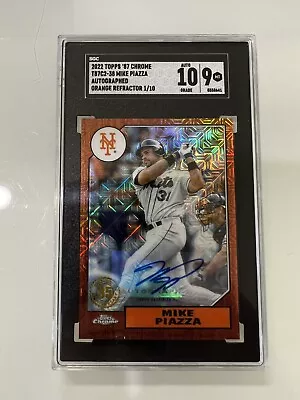 2022 Topps ‘87 Chrome T87C2-38 Mike Piazza Autograph Refractor 1/10 SGC 10 Auto  • $399