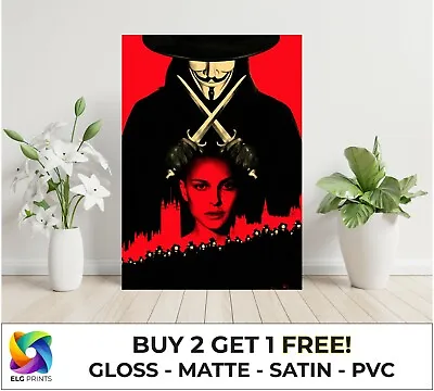 V For Vendetta Classic Movie Large Poster Art Print Gift In Multiple Sizes • $6.31