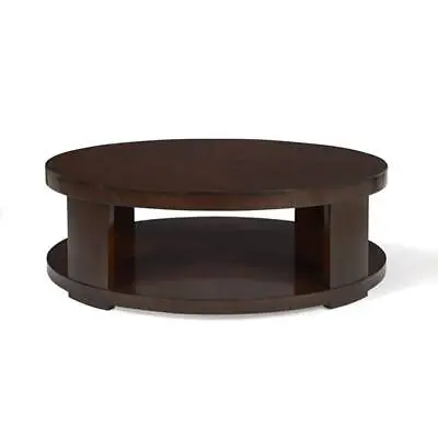 Ralph Lauren Modern Drum Cocktail Table Ribbon Mahogany Study Library Dining  • $7425