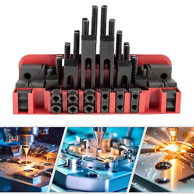 58Pcs T-Slot Clamping Kit M12 Clamping Kit Hardened Combined Press Plate  • $49