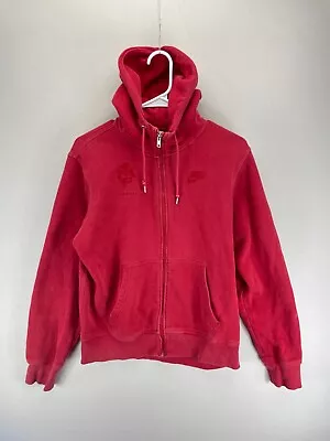 Nike Sweater Mens Small Red Manny Pacquiao Fleece Full Zip Hooded Sportswear • $29.99