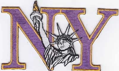 NY / Liberty Embroidered Patches 3 X5  Iron-on  • $5