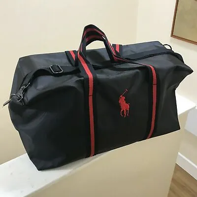 Ralph Lauren Polo Black & Red / Weekend / Gym / Holdall / Duffle / Cabin Bag • £25.99