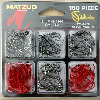 Matzuo Sickle Walleye Assortment Kit 160 Pc MHS-1144 - Fishing Hooks • $14.99