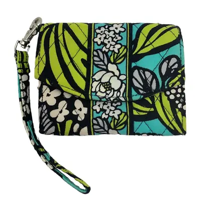 Vera Bradley Island Blooms Wristlet Wallet Floral Quilted Card Holder • $12.99