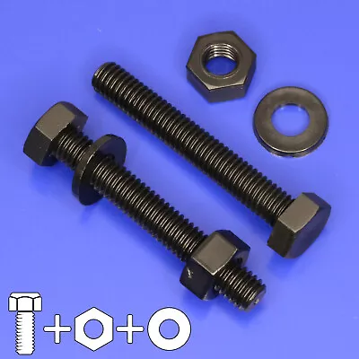 £4.98 • Buy M3 M4 M5 M6 Black Nylon Screw Nut Washer Sets 25PCS Machine Screws Hexagonal 