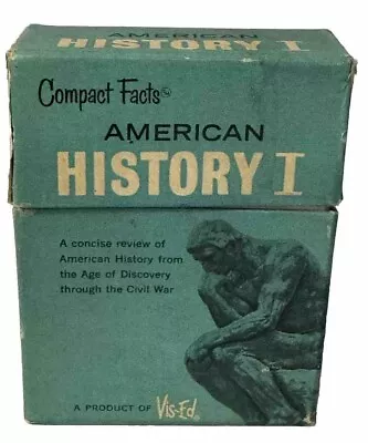 Vintage Vis-Ed Flash Cards Education American History I Compact Facts • $12.95