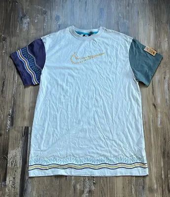 Nike N7 Shortsleeved Beige With Multicolors Mens Tee Sz Large • $28