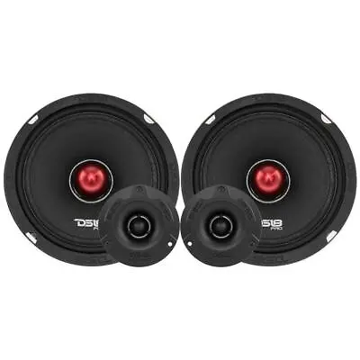 DS18 PRO-X6.4BMPK 6.5  Car Speakers & Tweeter Package Midrange Speaker Pro Audio • $92.76